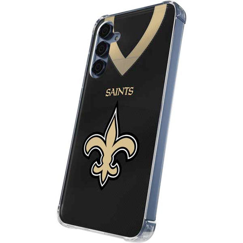 NFL New Orleans Saints Team Jersey Galaxy A35 5G Clear Case